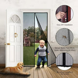 Moonval Magnetic Screen Door, Hands-Free Self-Closing Mesh Door Curtain for Patios & Entryways