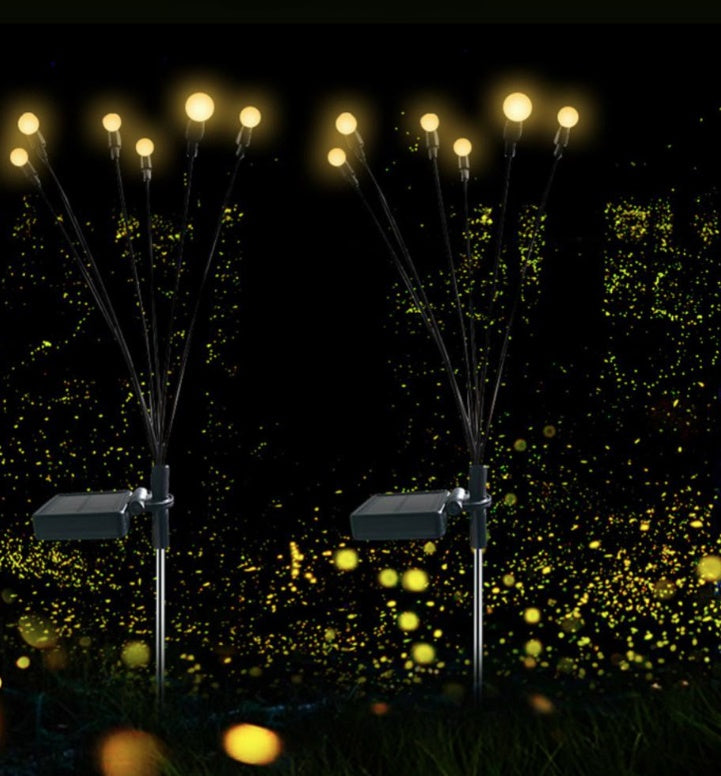 Moonval Solar Firefly Garden Lights, 2-Pack Waterproof Swaying LED Landscape Stakes