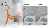 Moonval Flexible Faucet Extension Hose Set of 2, Bendable Water Tap Extender for Sink