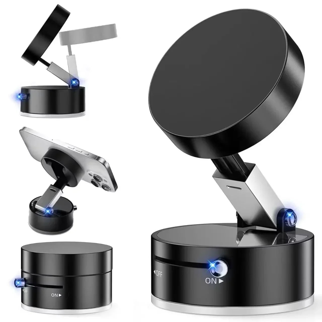Moonval 360° Magnetic Phone Holder, Adjustable Multi-Purpose Smartphone Mount 2-Pack