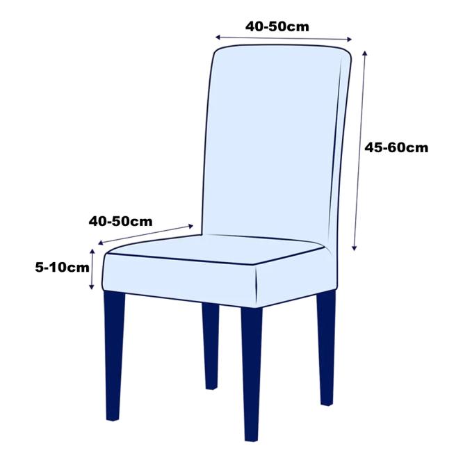 Moonval Stretch Chair Covers, 6-Pack Waterproof Textured Dining Chair Slipcovers Universal Fit
