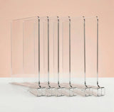 Moonval Acrylic Shelf Dividers, Clear Closet Shelf Organizers for Clothes, Bags & Linens