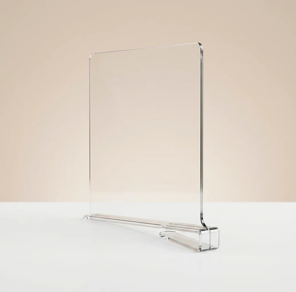 Moonval Acrylic Shelf Dividers, Clear Closet Shelf Organizers for Clothes, Bags & Linens