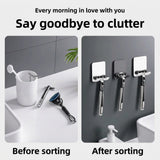 Moonval Wall-Mounted Phone Holder, Self-Adhesive Charger and Accessory Organizer