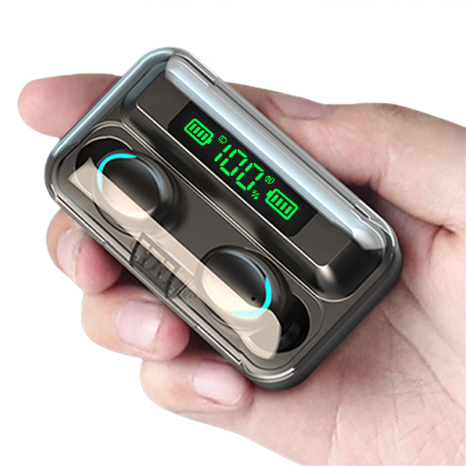 Moonval Bluetooth Earbuds with Power Bank Charging Case, LED Display, Wireless Earphones