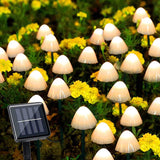 Moonval 30 LED Solar Mushroom Lights, Waterproof Garden Path & Landscape Decoration