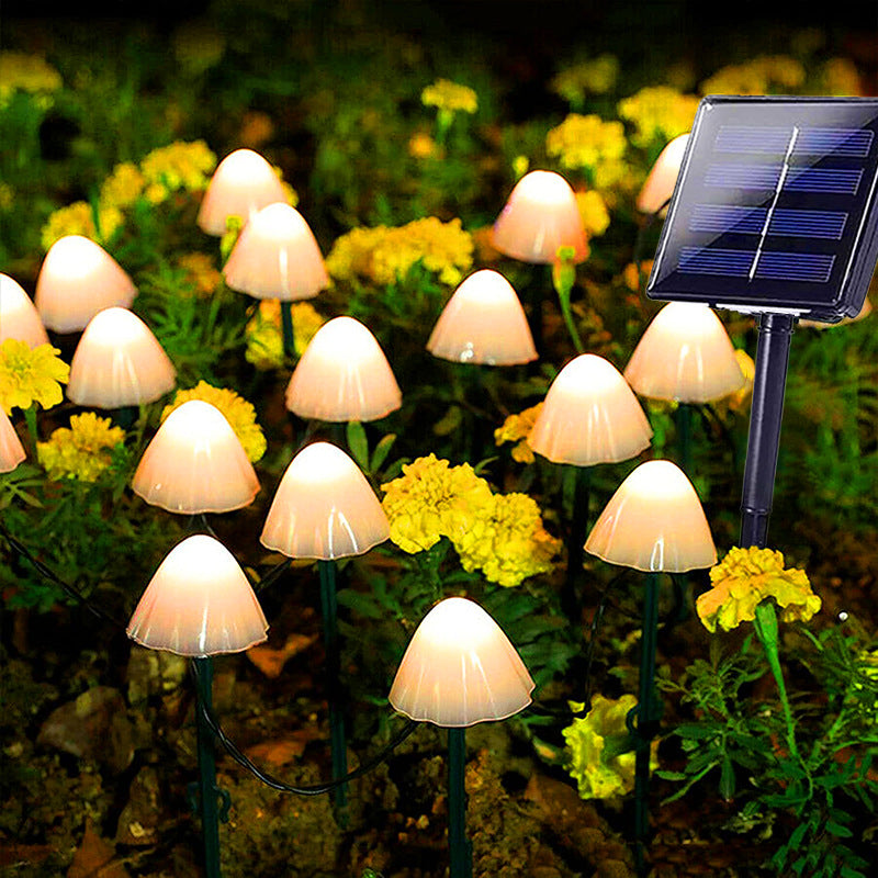Moonval 30 LED Solar Mushroom Lights, Waterproof Garden Path & Landscape Decoration