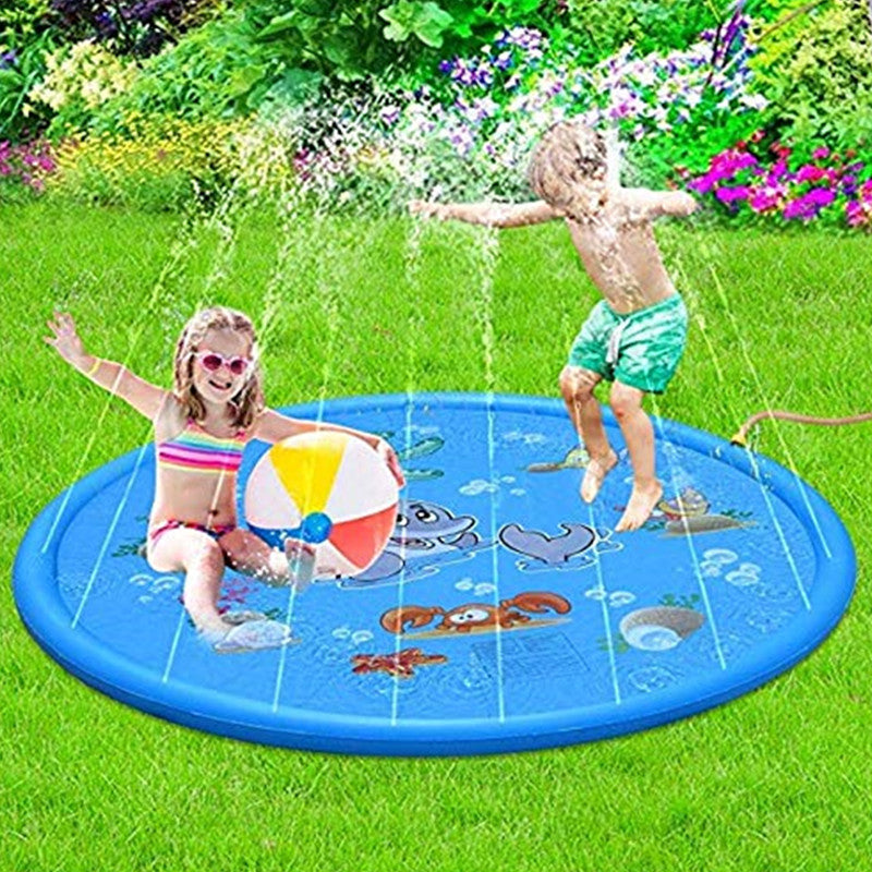 Moonval Inflatable Splash Pad for Kids, Outdoor Sprinkler Water Play Mat for Garden & Lawn