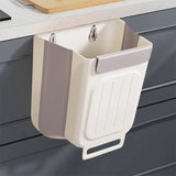 Moonval Collapsible Hanging Trash Can, Foldable Kitchen Cabinet Waste Bin for Food Scraps & Recycling