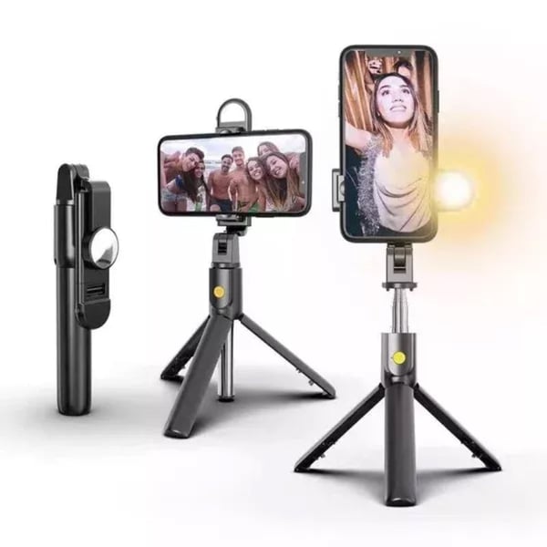 Moonval Bluetooth Selfie Stick Tripod with LED Fill Light and Wireless Remote