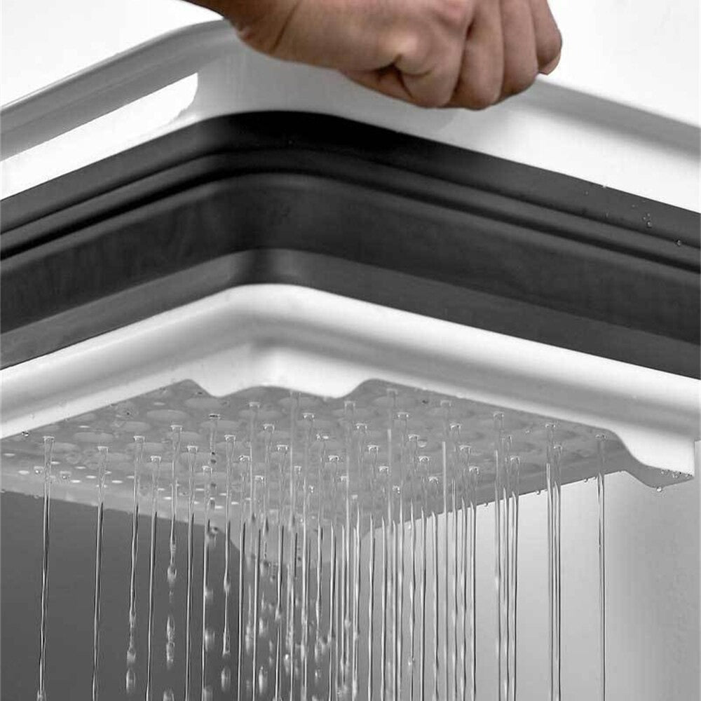 Moonval Collapsible Dish Drying Rack, Premium Silicone Foldable Drainer for Kitchen Counter & Sink