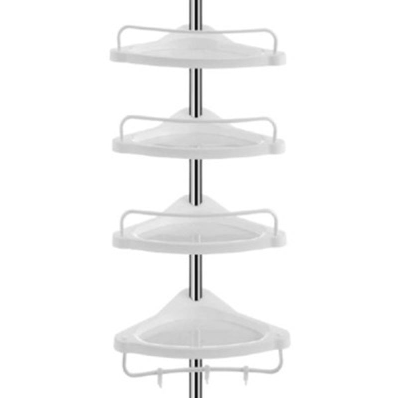 Moonval Telescopic Corner Shower Caddy, 4-Tier Adjustable Bathroom Storage Rack