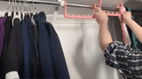 Moonval Hanger Organizer, Space-Saving Closet Storage Rack Holds up to 100 Clothes Hangers