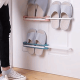 Moonval Wall-Mounted Slipper Holder Set of 2, Space-Saving Bathroom Shoe Organizer Rack
