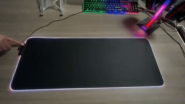 Moonval RGB Gaming Mouse Pad, XXL LED Mouse Mat 80 × 30 cm with USB Lighting