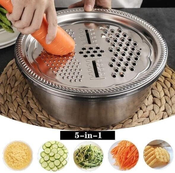 Moonval Multifunction Stainless Steel Sink, Multi-Purpose Kitchen Wash Basin with Integrated Workstation