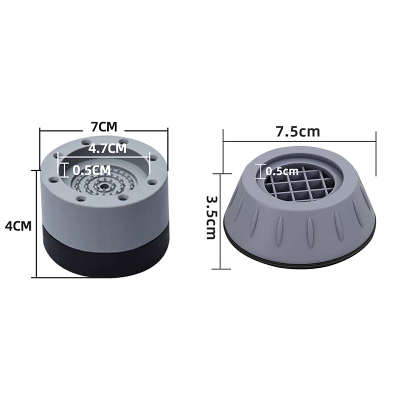 Moonval Anti-Vibration Washing Machine Pads, 4-Pack Non-Slip Noise Reduction Feet