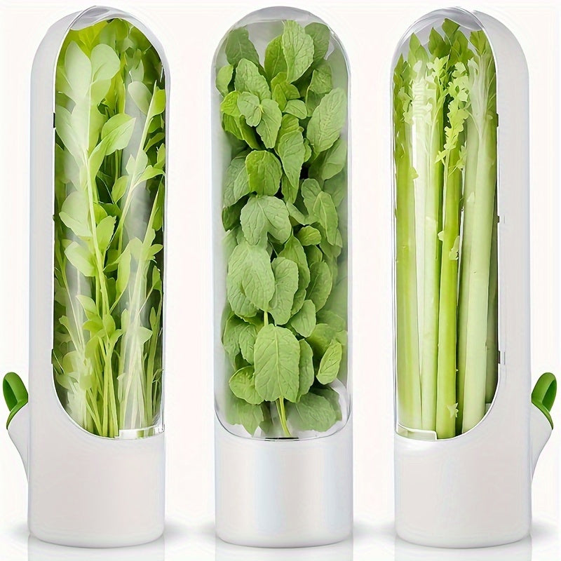 Moonval Produce Storage Container, Fresh-Keeping Organizer for Vegetables & Leafy Greens
