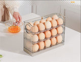 Moonval 3-Tier Egg Holder for Fridge, 30-Egg Stackable Refrigerator Storage Organizer