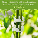 Moonval Plant Ties, Reusable Plastic Garden Plant Support Clips for Vines, Tomatoes & Vegetables