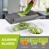 Moonval 16-in-1 Vegetable Cutter, Multifunction Food Chopper & Mandoline Slicer with Storage Container
