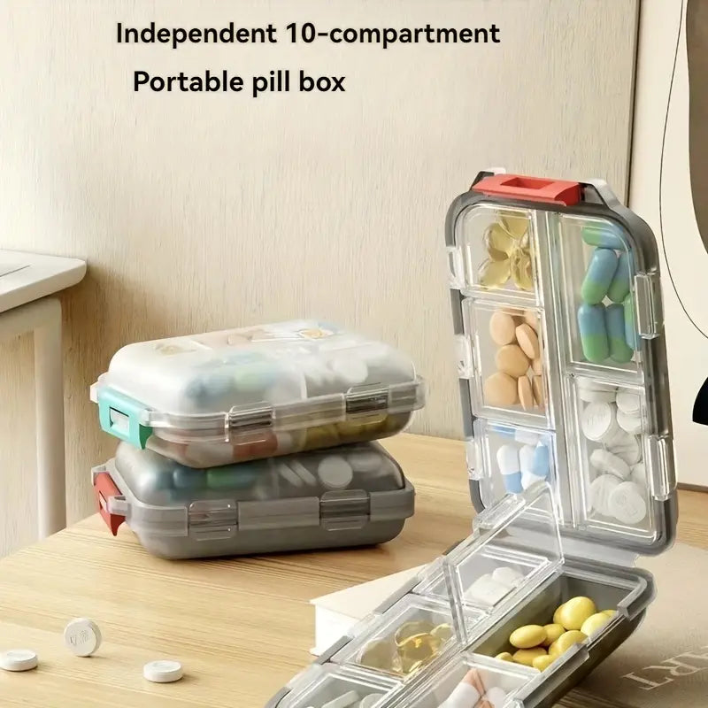 Moonval Weekly Pill Organizer, 7-Day Dustproof & Moisture-Resistant Medicine Storage Case