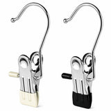 Moonval Clip Clothes Hangers, Space-Saving Adjustable Hangers for Pants, Skirts & Shorts