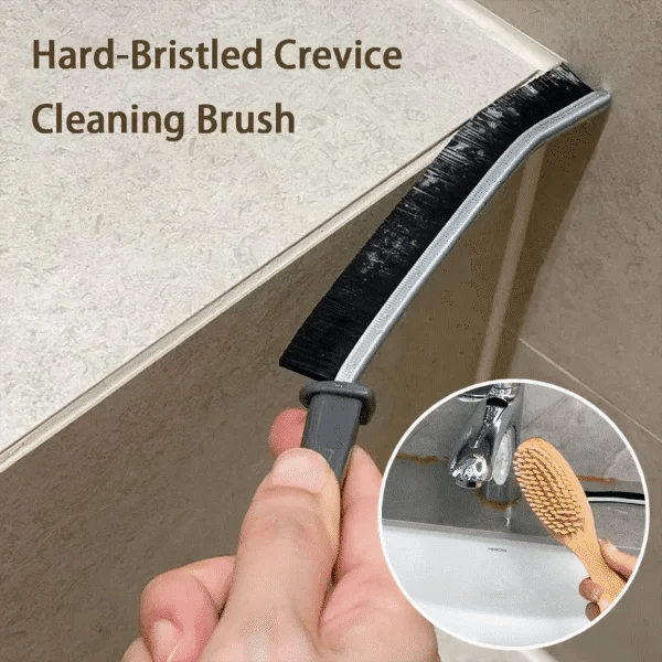 Moonval Hard-Bristle Gap Cleaning Brushes, Narrow Crevice Scrubbers with Hooks