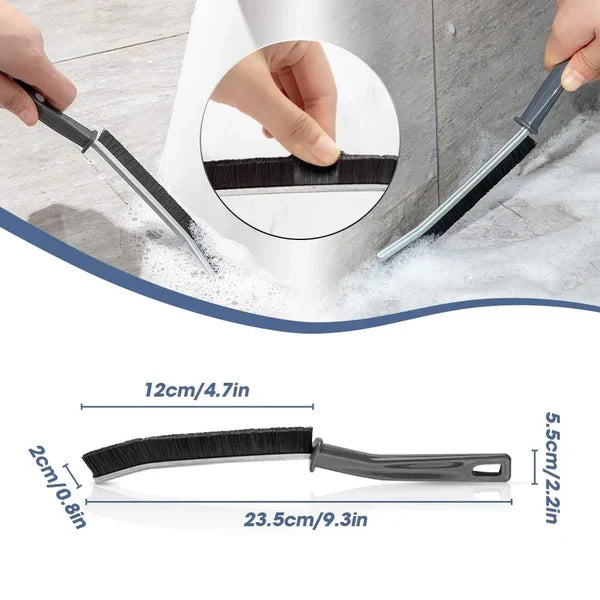 Moonval Hard-Bristle Gap Cleaning Brushes, Narrow Crevice Scrubbers with Hooks