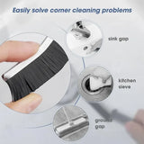 Moonval Hard-Bristle Gap Cleaning Brushes, Narrow Crevice Scrubbers with Hooks