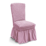 Moonval 6-Pack Stretch Dining Chair Covers, Waterproof Ruffled Slipcovers, Universal Fit