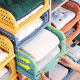 Moonval Wardrobe Storage Rack, Heavy-Duty Clothes Organizer with Hanging Rail & Multi-Tier Shelves