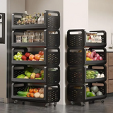 Moonval 4-Tier Storage Shelf, Multi-Purpose Freestanding Organizer for Kitchen, Bathroom & Laundry
