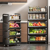 Moonval 4-Tier Storage Shelf, Multi-Purpose Freestanding Organizer for Kitchen, Bathroom & Laundry
