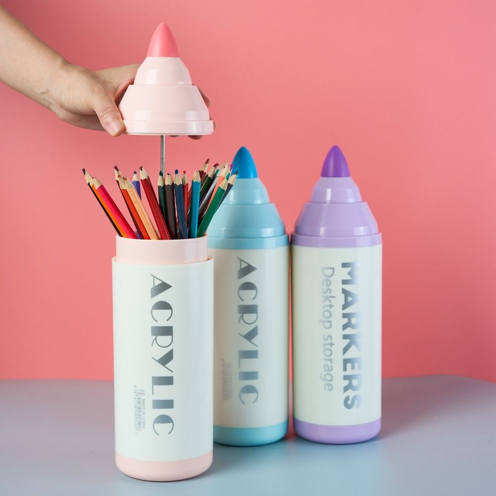 Moonval Marker Pen Holder, Creative Desktop Pencil Cup for Pens, Pencils & Office Supplies