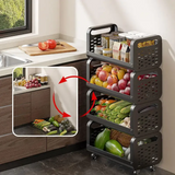 Moonval 4-Tier Storage Shelf, Multi-Purpose Freestanding Organizer for Kitchen, Bathroom & Laundry