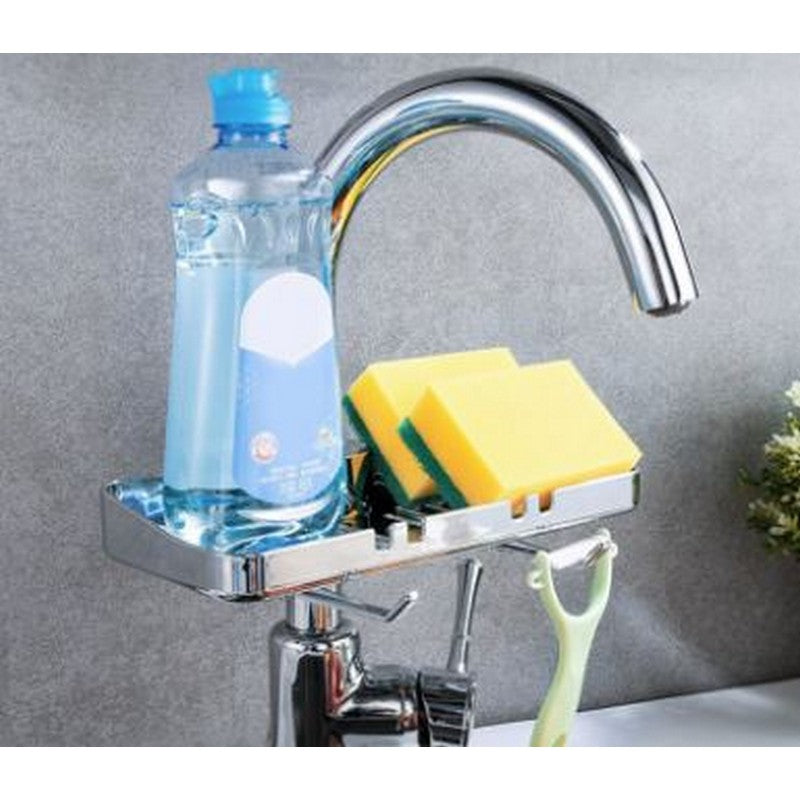 Moonval Sink Faucet Storage Rack, Hanging Sponge Holder Organizer for Kitchen Sink & Bathroom Faucet