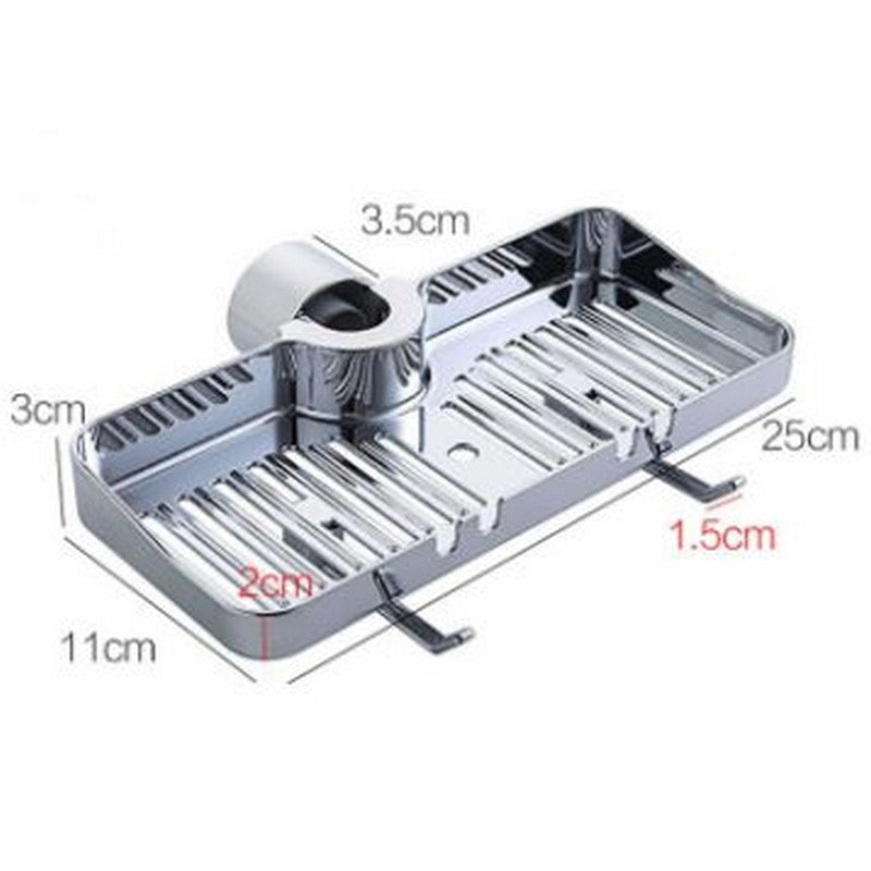 Moonval Sink Faucet Storage Rack, Hanging Sponge Holder Organizer for Kitchen Sink & Bathroom Faucet