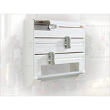 Moonval 4-in-1 Wall-Mounted Kitchen Roll Holder, Paper Towel, Foil & Wrap Dispenser with Shelf