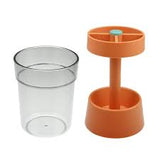 Moonval 3-in-1 Toothbrush Holder Stand, Dustproof Bathroom Organizer with Rinse Cup