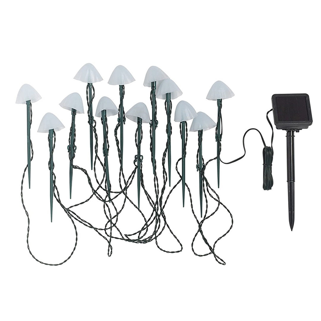 Moonval 30 LED Solar Mushroom Lights, Waterproof Garden Path & Landscape Decoration