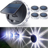 Moonval Solar Flower Lights, 4-Pack LED Outdoor Wall & Fence Lights with Auto Light Sensor