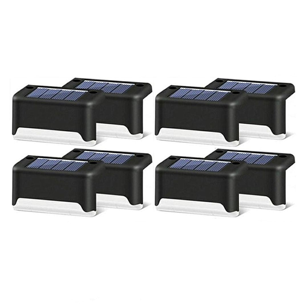 Moonval Solar Step Lights, 4-Pack Waterproof LED Outdoor Deck & Stair Lights for Garden