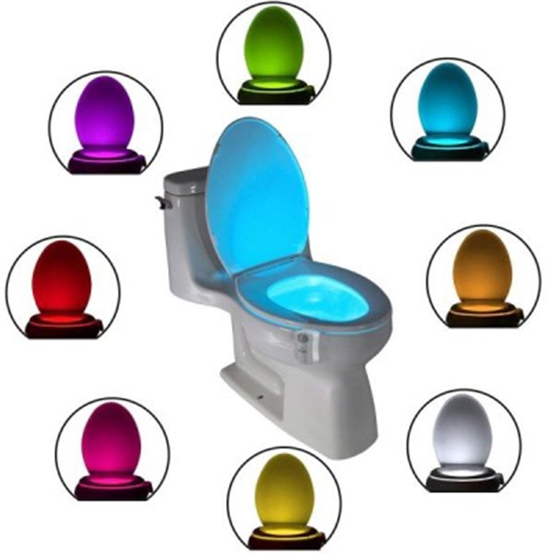 Moonval Motion Sensor Toilet Night Light Set of 2, 16-Color LED Bathroom Light