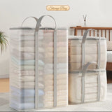 Moonval Heavy-Duty Storage Bag, Large Clear Plastic Moving & Clothes Storage Bag with Handles