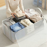Moonval Heavy-Duty Storage Bag, Large Clear Plastic Moving & Clothes Storage Bag with Handles