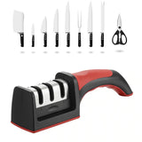 Moonval Knife Sharpener, Professional Multi-Stage Kitchen Knife Sharpening Tool for Home & Chef Use