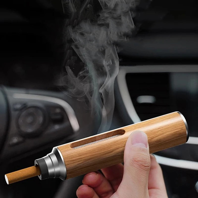 Moonval Portable Mini Ashtray, Handheld Smokeless Cigarette Ash Holder with Pocket Travel Design