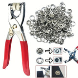 Moonval Snap Button Tool Kit, Complete Fastener Installation Pliers Set with Metal Snap Buttons