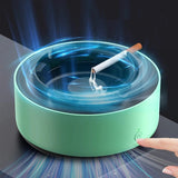 Moonval 2-in-1 Air Purifier Ashtray, Quiet Smoke Extractor with Air Filtration for Home & Office